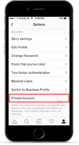 Private-Account-Instagram-Settings